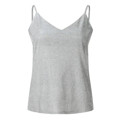 Plus-Size Top Glitter Mujes met Stijlvol Design