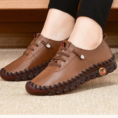 Dames Loafer Comfortabel Plat Leer