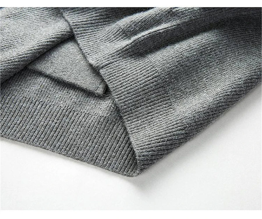 Vest Heren Autumn Knit Vest Slimfit Met Ritssluiting