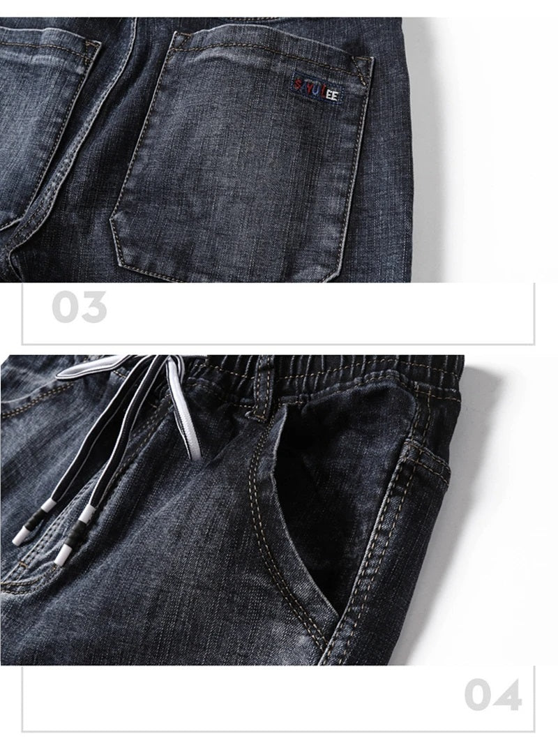 Warme Plus Size Jeans voor Vrouw met Meerdere Zakken