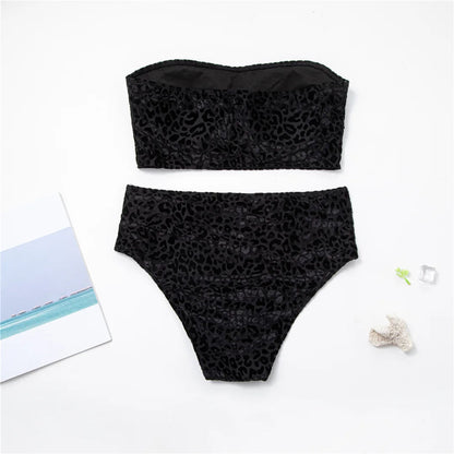Plus-Size Bikini Sexy Stijlvol zwart