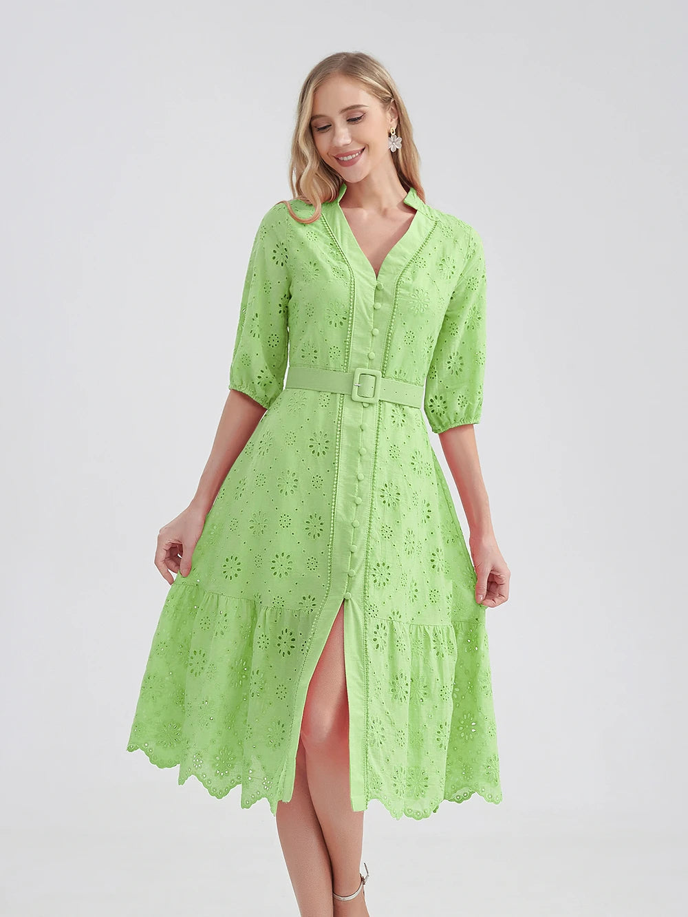 Zomerjurk Vrouw Evi Stijlvol Casual Jurkje