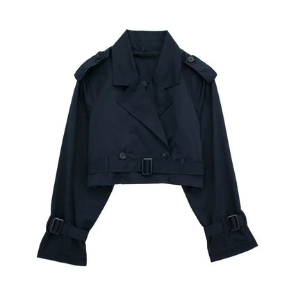 Korte Trenchcoat Dames Waterdicht Elegant