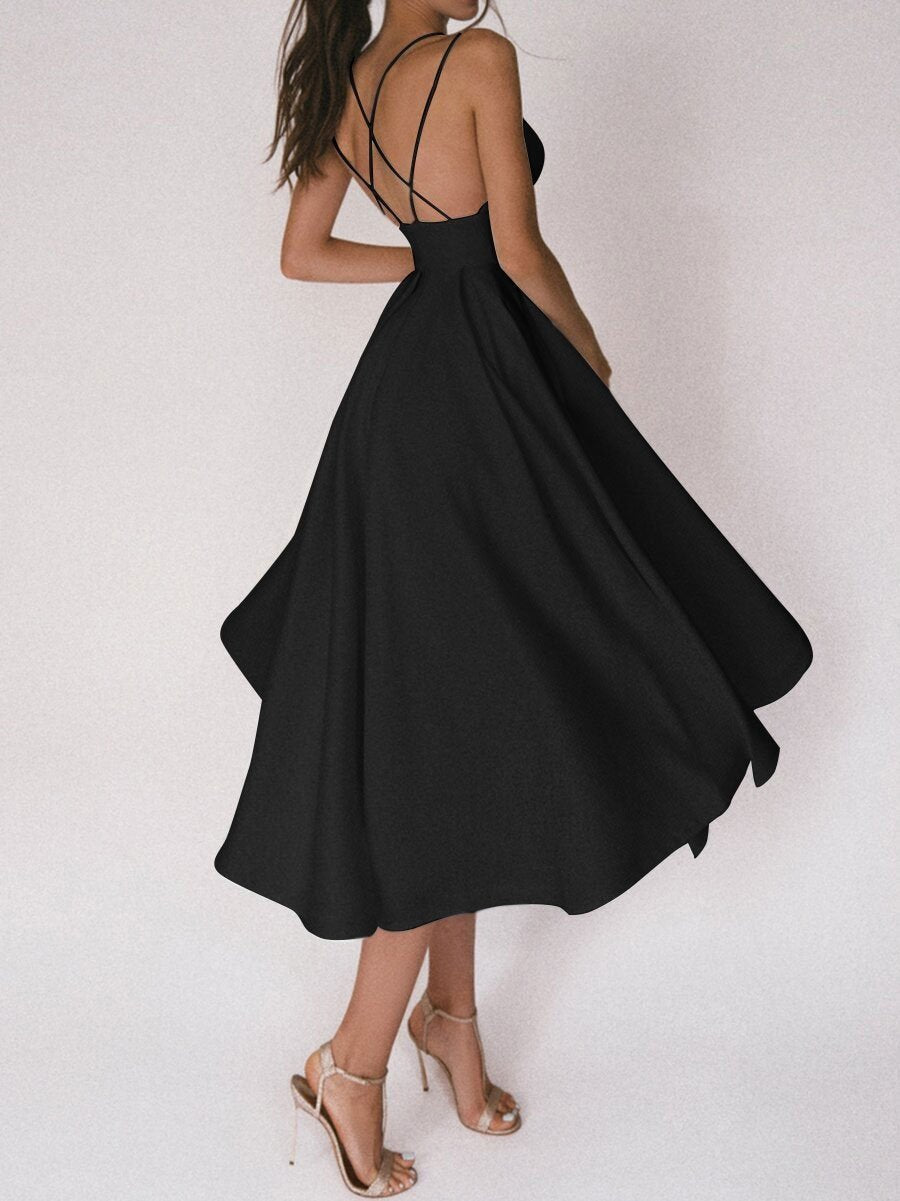 V-hals Jurk met Bandjes Zomerjurk Noa