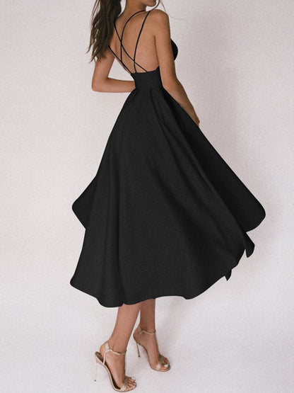 V-hals Jurk met Bandjes Zomerjurk Noa