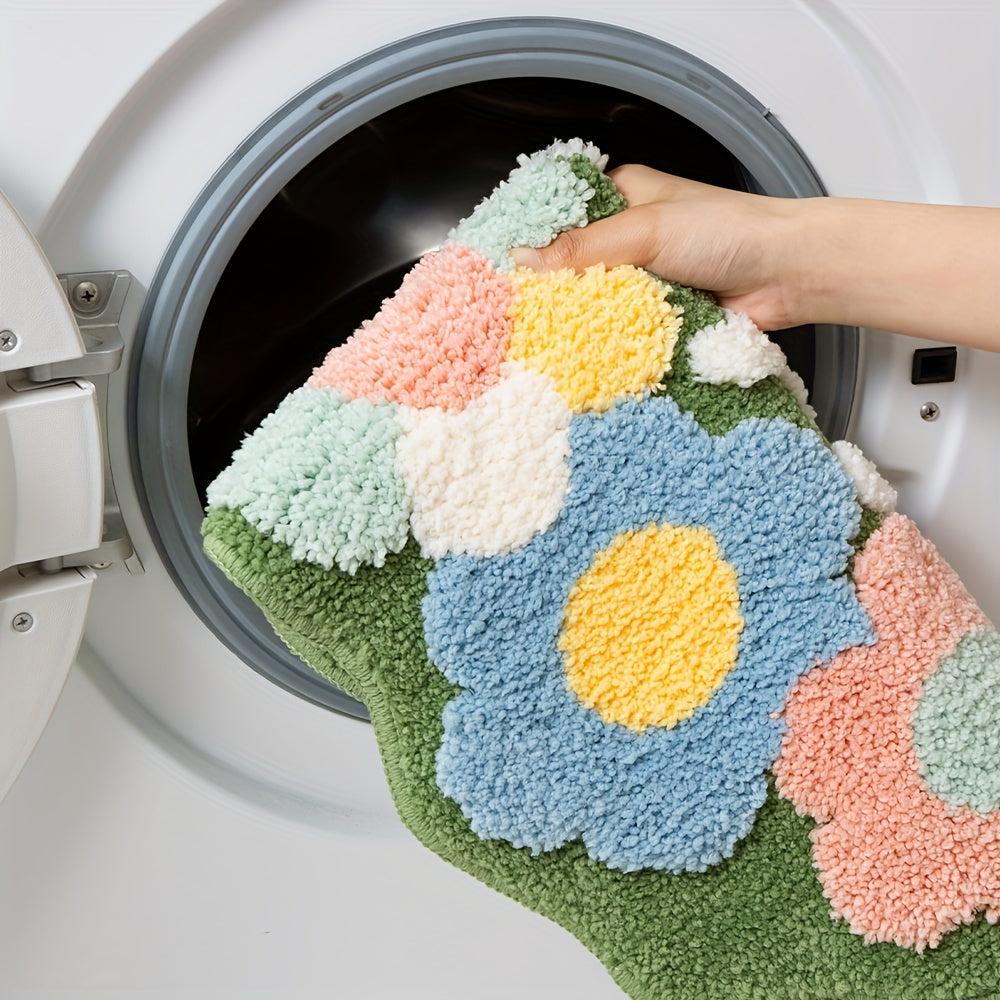 Badmat met Bloemenmotief Zacht en Absorberend