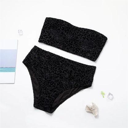 Plus-Size Bikini Sexy Stijlvol zwart