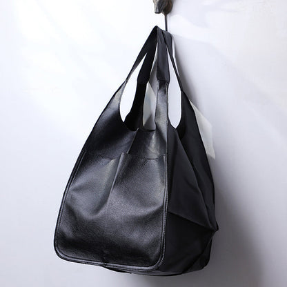 Dames Grote Faux Leren Schoudertas Vintage Stijl