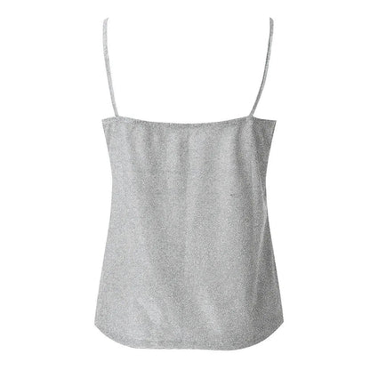 Plus-Size Top Glitter Mujes met Stijlvol Design