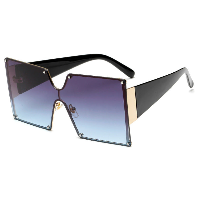 Dames Zonnebril Groot Met Metaal Details Trendy