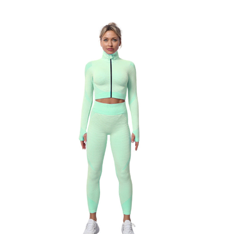 Dames Fitness Set: Legging, Croptop en Vest voor Yoga en Sport