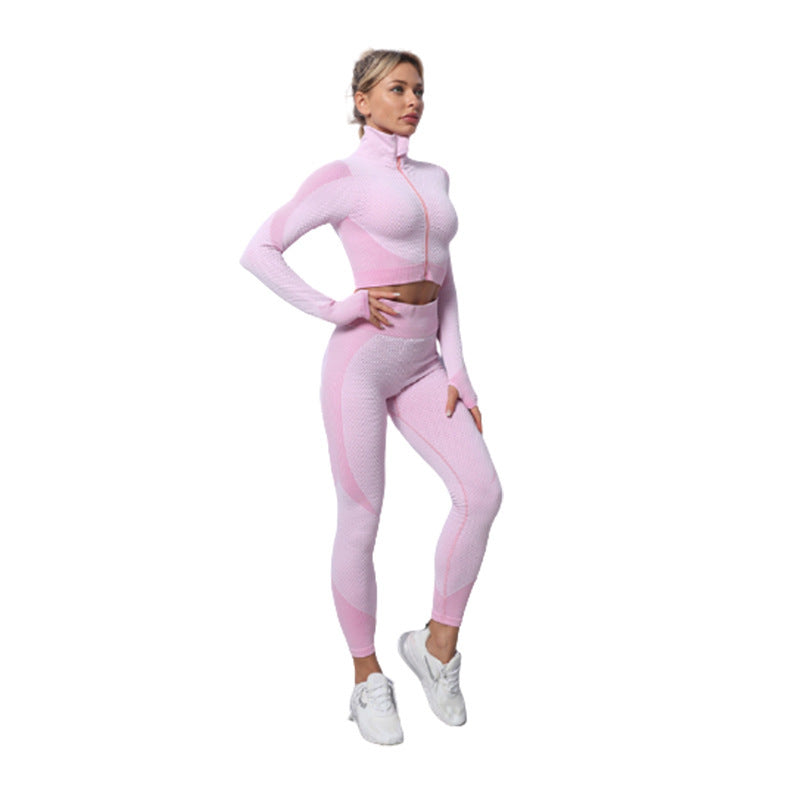 Dames Fitness Set: Legging, Croptop en Vest voor Yoga en Sport