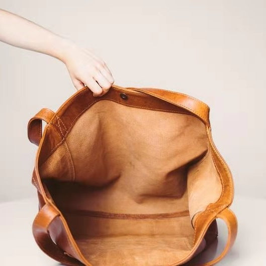 Dames Leren Shopper Groot Faux Leer Tote Tas