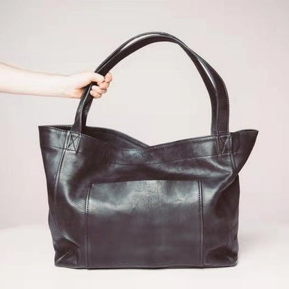 Dames Leren Shopper Groot Faux Leer Tote Tas