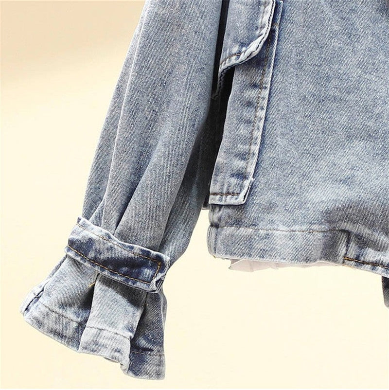 Dames Oversized Denim Jas Moderne Vintage Stijl