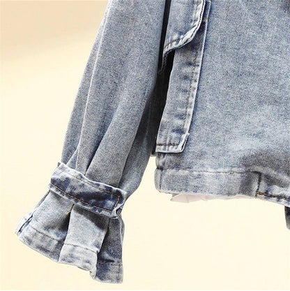 Dames Oversized Denim Jas Moderne Vintage Stijl