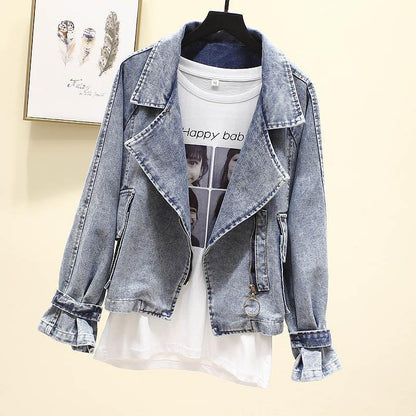 Dames Oversized Denim Jas Moderne Vintage Stijl