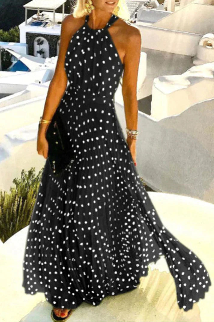 Boheemse Jurk Plooien Geplooide Maxi Jurk Patchwork
