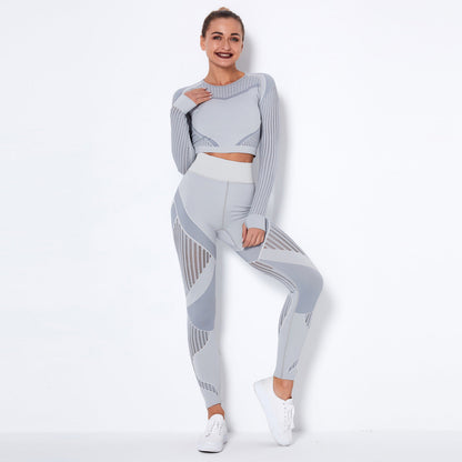Dames Yoga Set Lange Mouwen Zacht Elastisch