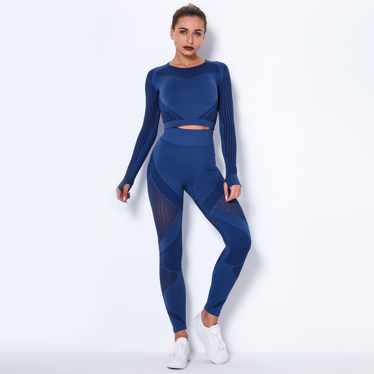 Dames Yoga Set Lange Mouwen Zacht Elastisch