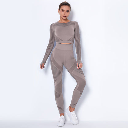 Dames Yoga Set Lange Mouwen Zacht Elastisch