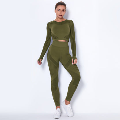 Dames Yoga Set Lange Mouwen Zacht Elastisch