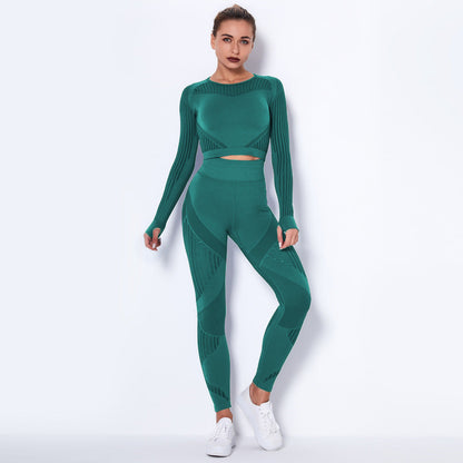Dames Yoga Set Lange Mouwen Zacht Elastisch