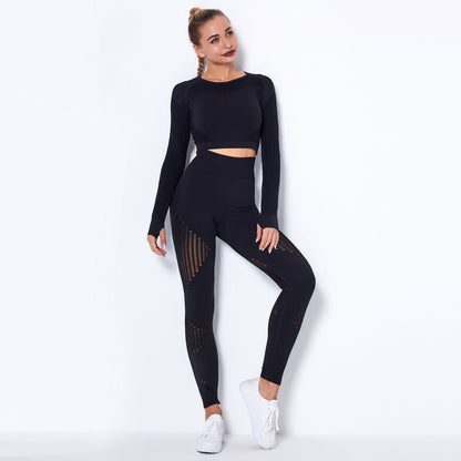 Dames Yoga Set Lange Mouwen Zacht Elastisch