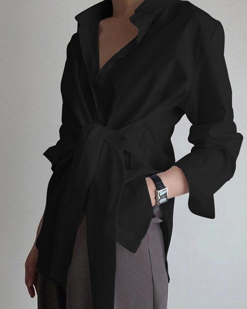 Dames Blouse met Strikdetail Elegante Stijl