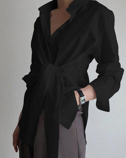 Dames Blouse met Strikdetail Elegante Stijl