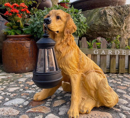 Zonne-energie Hondenbeeldje met LED Licht