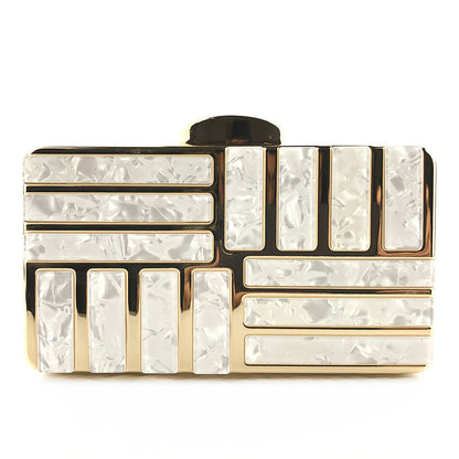 Dames Clutch Goudkleurig Luxe Design