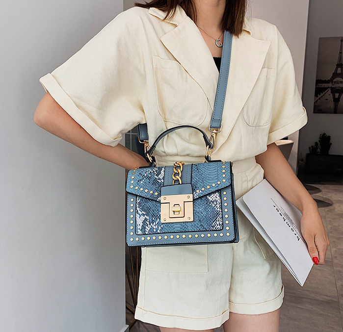 Dames Schoudertas Slangenleer Look Trendy Model