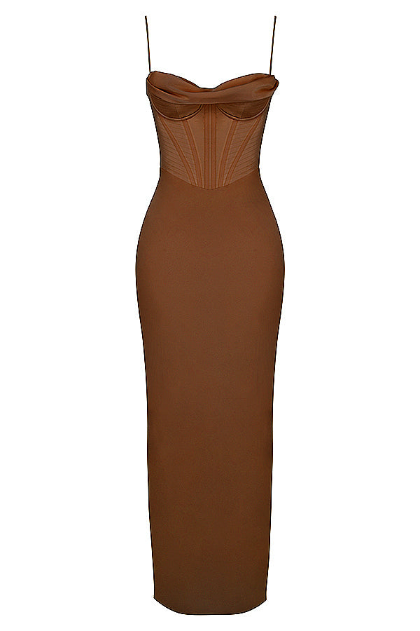 Maxi Jurk Korset Stijl Isabella Frauen
