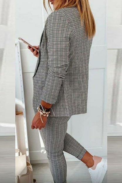 UrbanFinesse Casual Street Patchwork Set – Stijlvolle en Comfortabele Tweedelige Outfit voor Dames