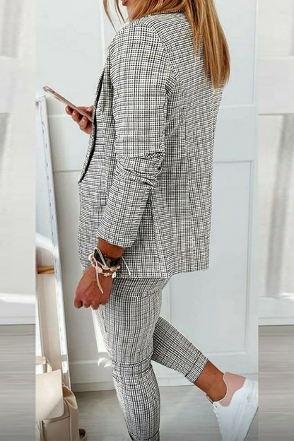 UrbanFinesse Casual Street Patchwork Set – Stijlvolle en Comfortabele Tweedelige Outfit voor Dames