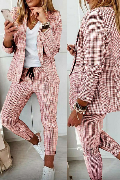 UrbanFinesse Casual Street Patchwork Set – Stijlvolle en Comfortabele Tweedelige Outfit voor Dames