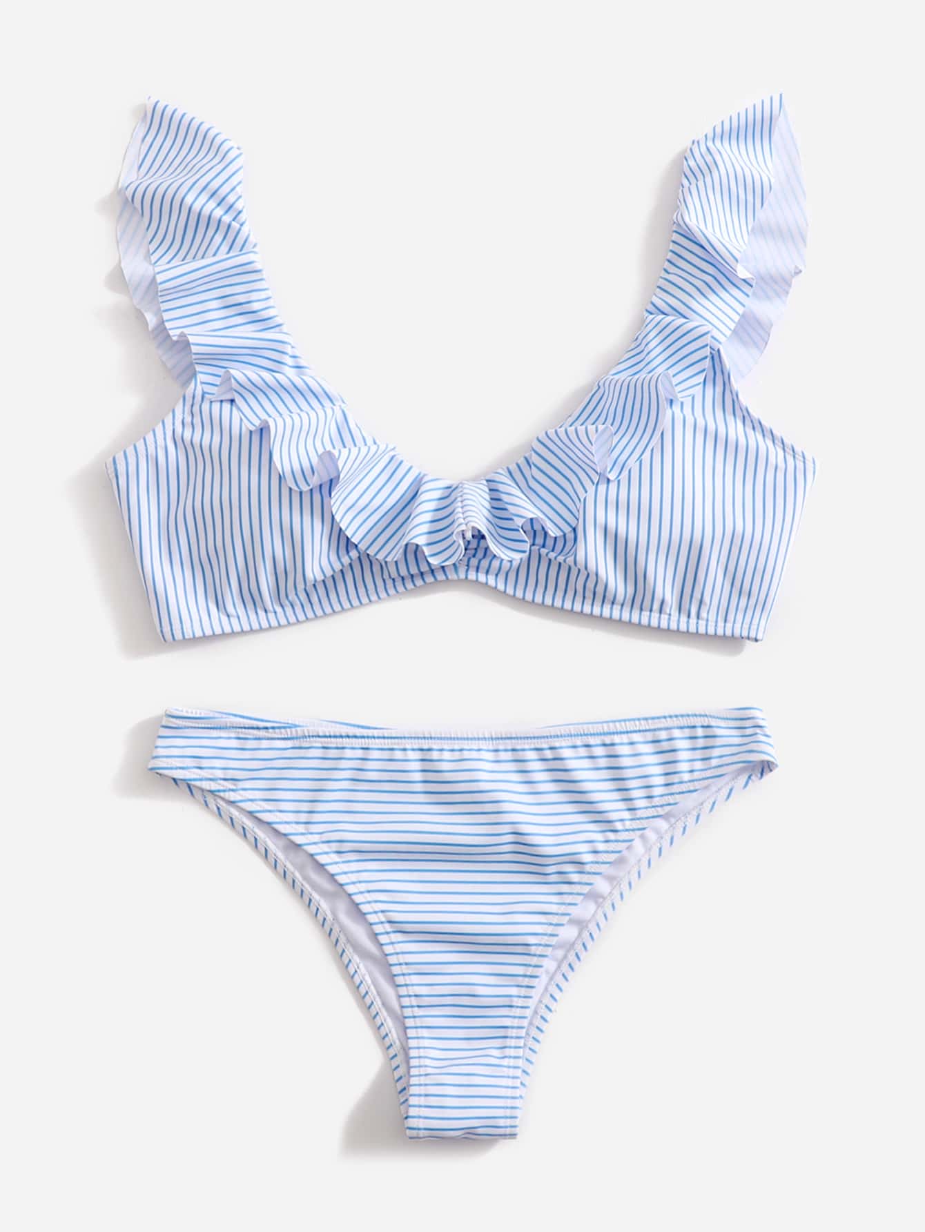Blauw-Wit Gestreepte Damenbikini