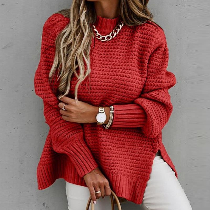 Dames Gebreide Coltrui Elegante Trendy Structuur