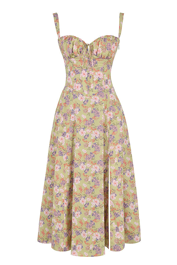Maxi Jurk Bloemenprint Taille Vrouwelijke Stijl