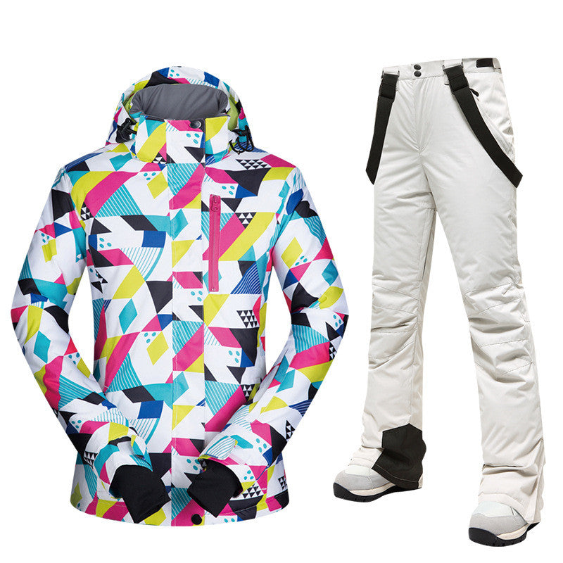 Dames Ski Pak Waterdicht Tweedelig Trendy Design