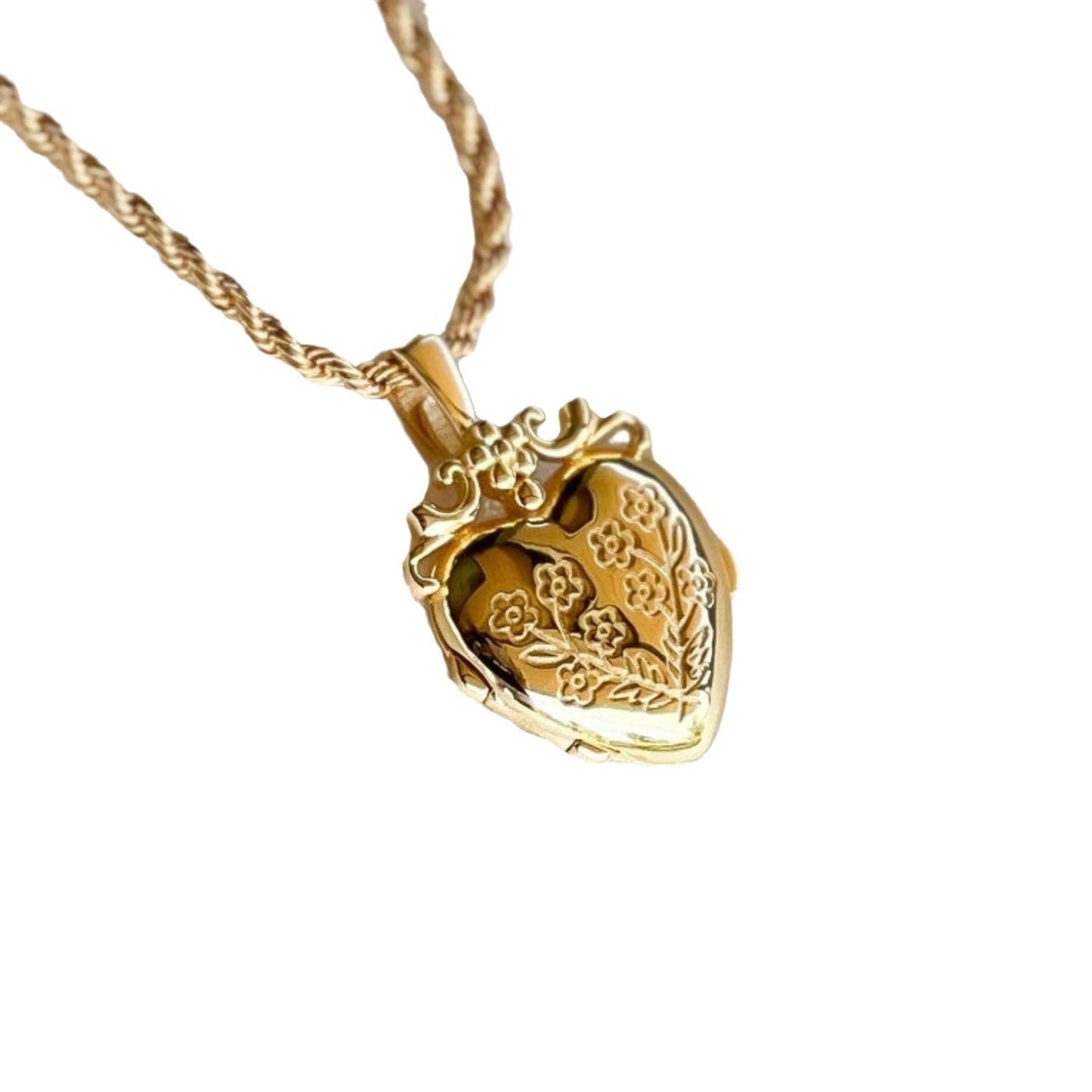 Hartvormige Ketting met Bloemen voor Dames