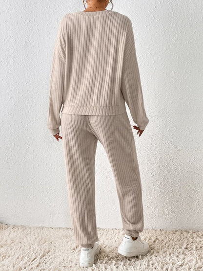 Vrouwen Blouse Set Effenvlak Tweedelig