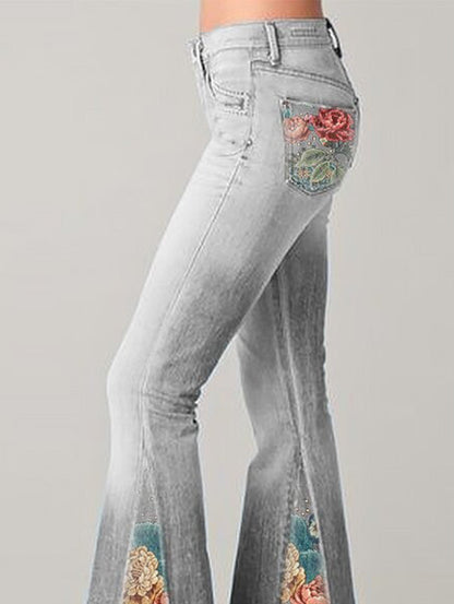 Vrouwen Broek met Bloemenprint Zomerstijl Luna