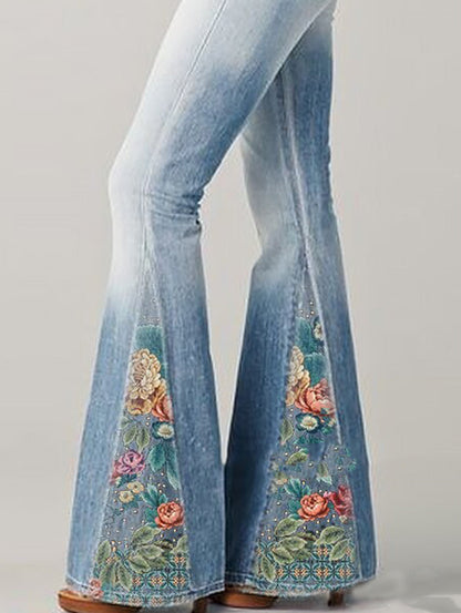 Vrouwen Broek met Bloemenprint Zomerstijl Luna
