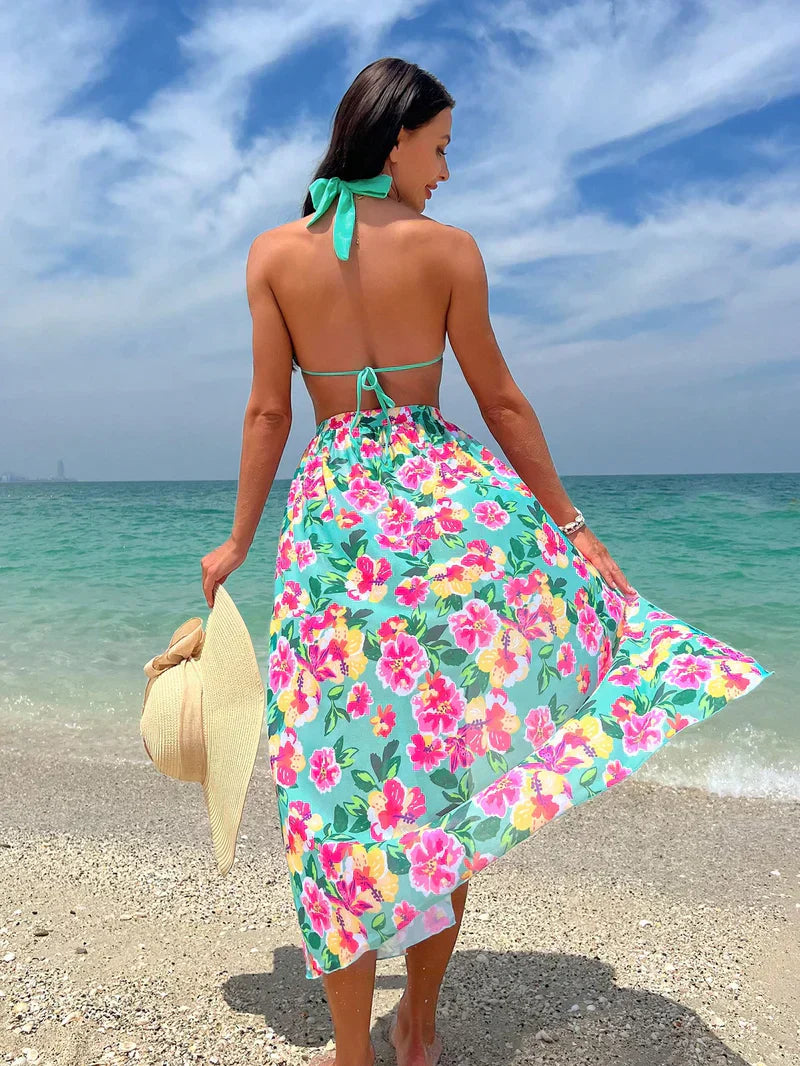 Zwemkleding Set Vrouw Bloemenprint Badpak