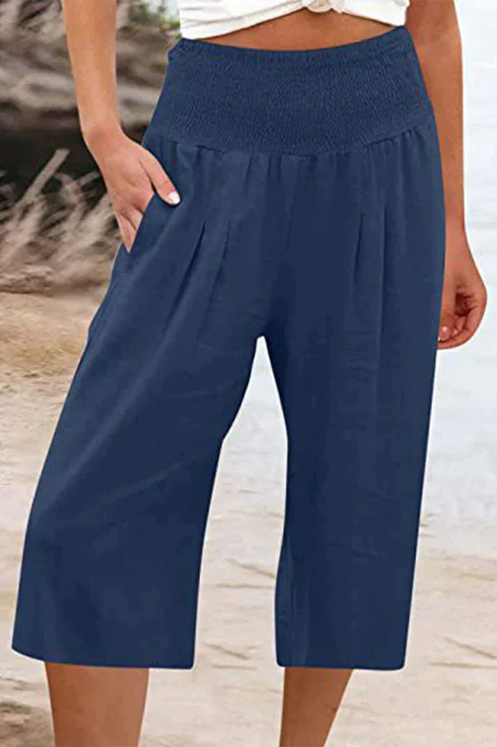 Hoge Taille Broek Wijd en Comfortabel Eenzijdig Middellang