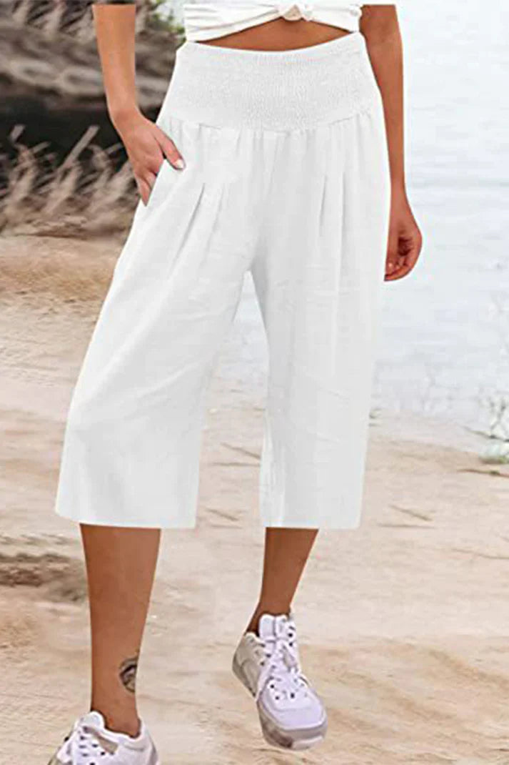 Hoge Taille Broek Wijd en Comfortabel Eenzijdig Middellang