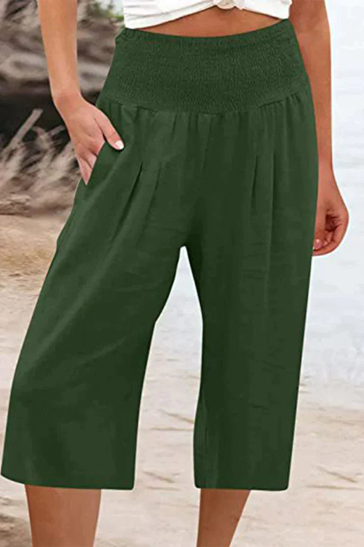 Hoge Taille Broek Wijd en Comfortabel Eenzijdig Middellang