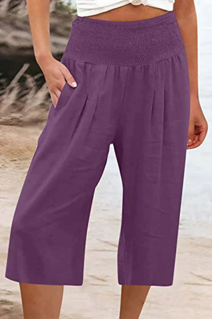 Hoge Taille Broek Wijd en Comfortabel Eenzijdig Middellang